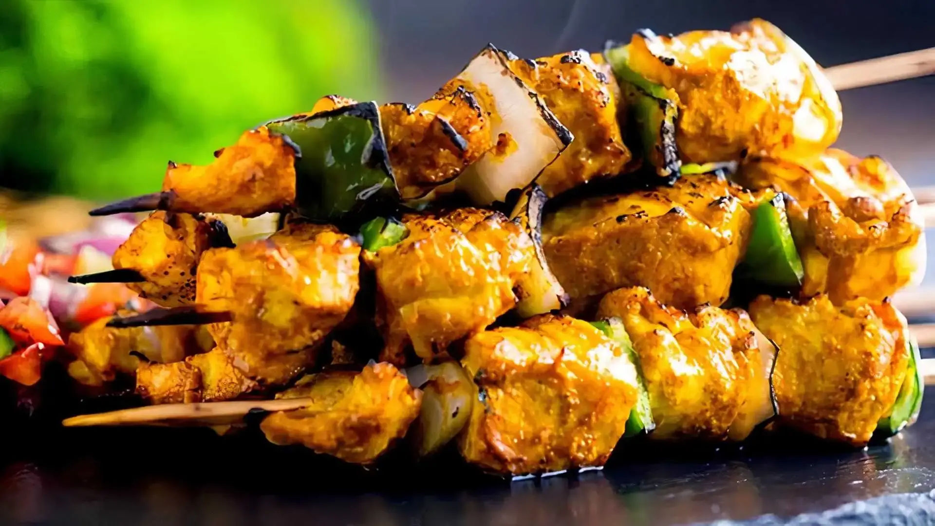 Delicious Achari Chicken Tikka at Mint Leaf Indian Restaurant in Calgary, AB