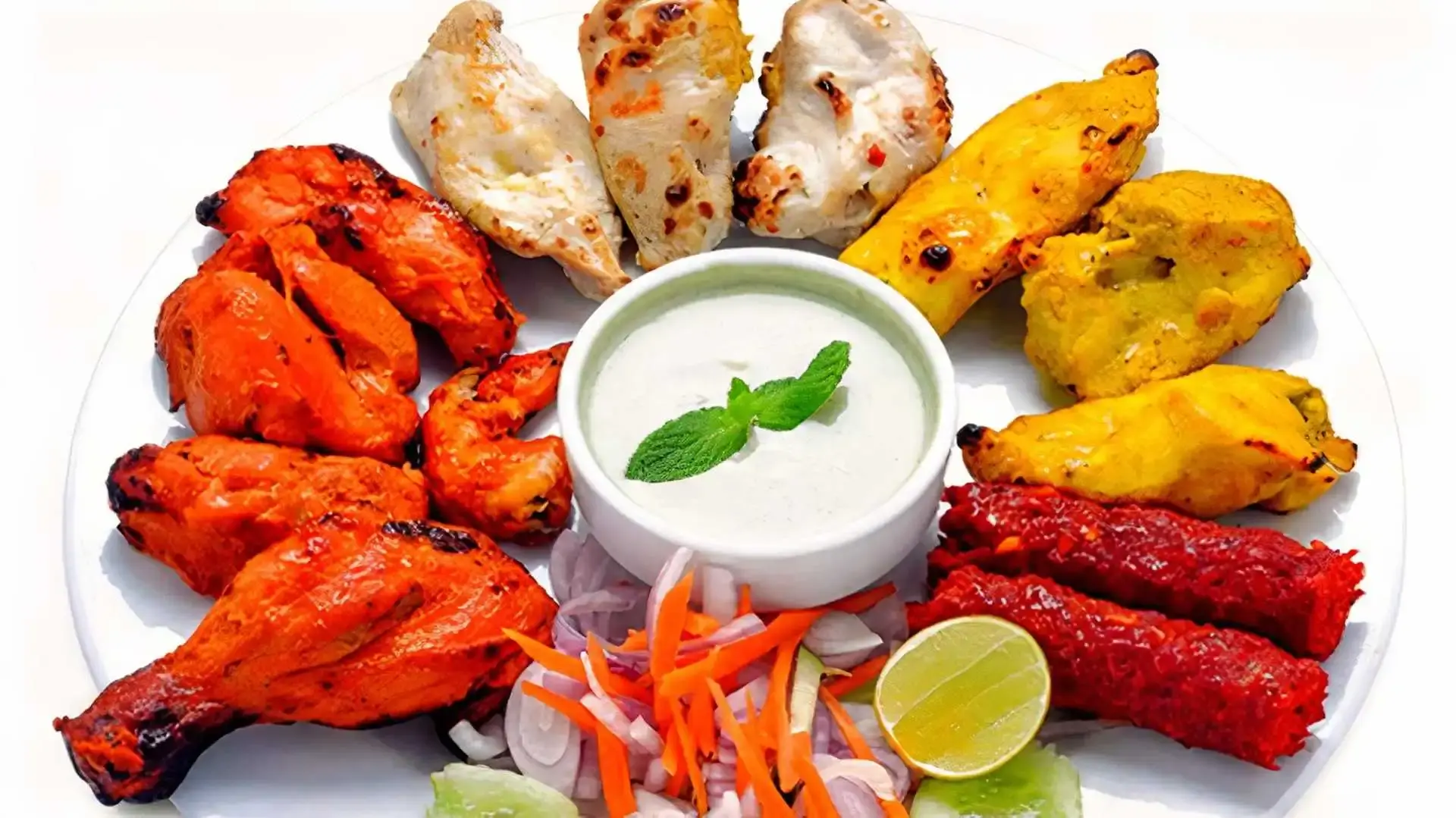 Delicious Tandoori Mix Platter at Mint Leaf Indian Restaurant in Calgary, AB